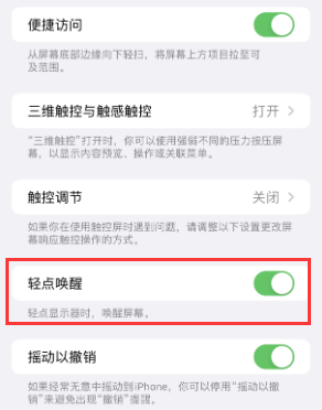 迪庆苹果授权维修站分享iPhone轻点无法唤醒怎么办 